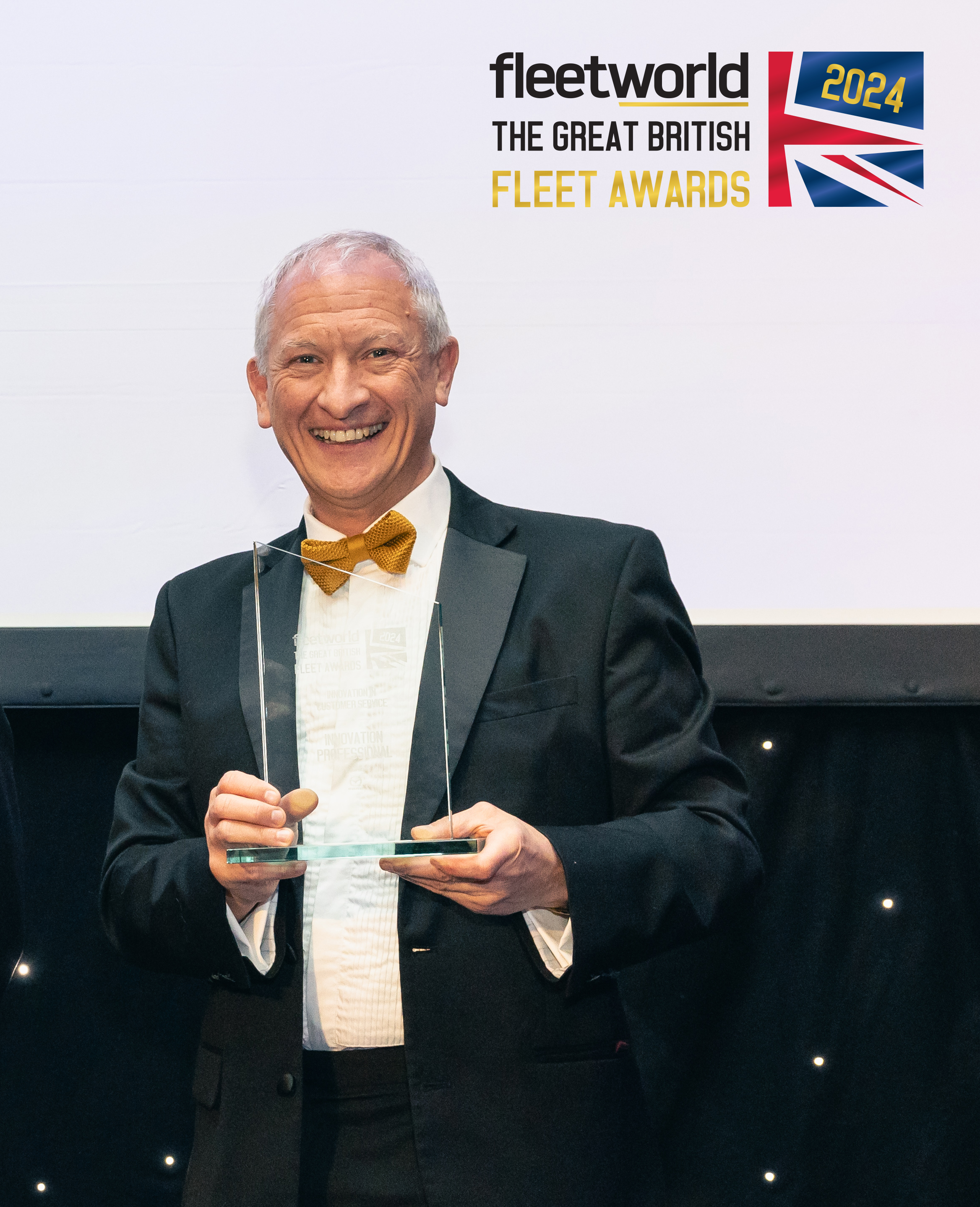John receiving award - Great British Fleet Awards 2024